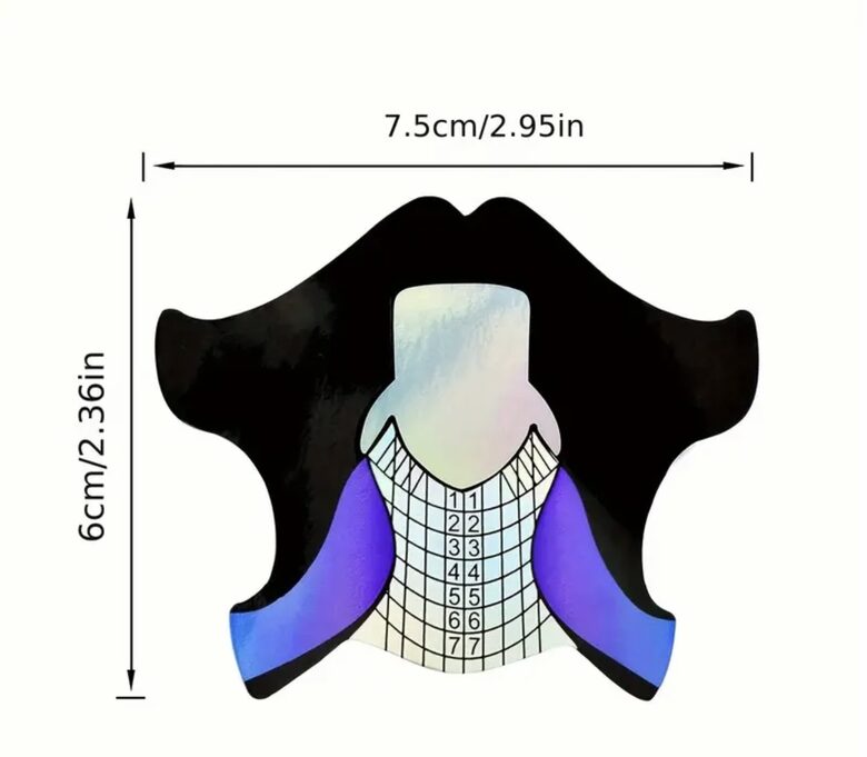 100gab nagu pieaudzēšanas formas melnas 
