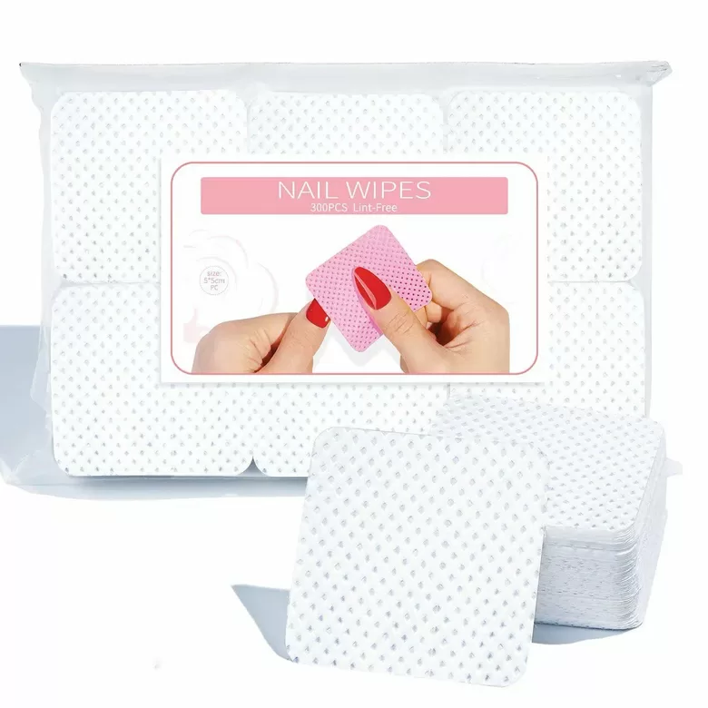 Salvetes bez pūkām 5*5cm baltas 300gab 