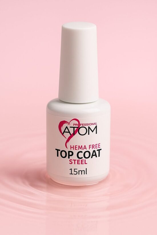 HEMA&TPO FREE 15ml  TOP COAT STEEL( bez UV filtra ) 