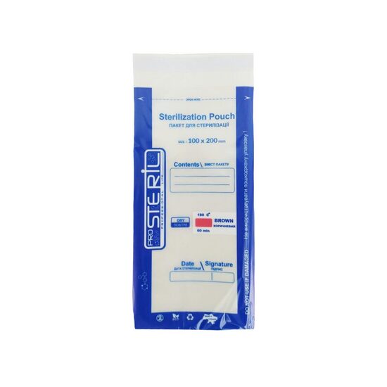 ProSteril Karstā gaisa sterilizācijas kombinētie maisiņi 100x200 mm, 100 gab.