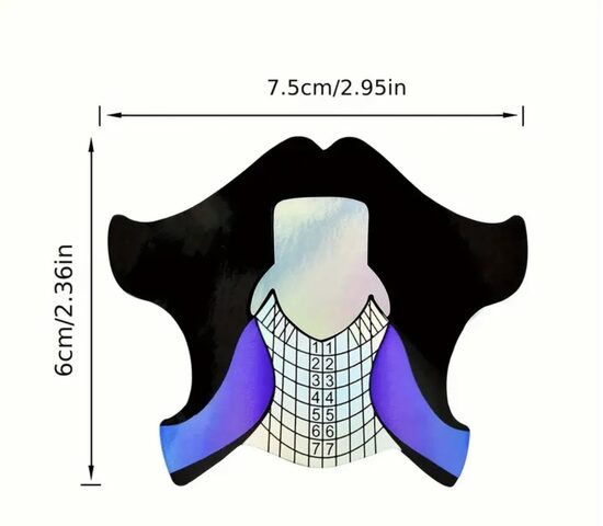 100gab nagu pieaudzēšanas formas melnas 